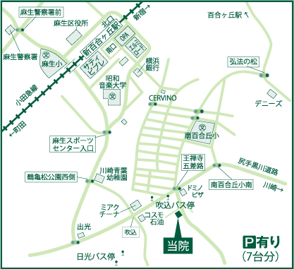 新ゆり内科の地図